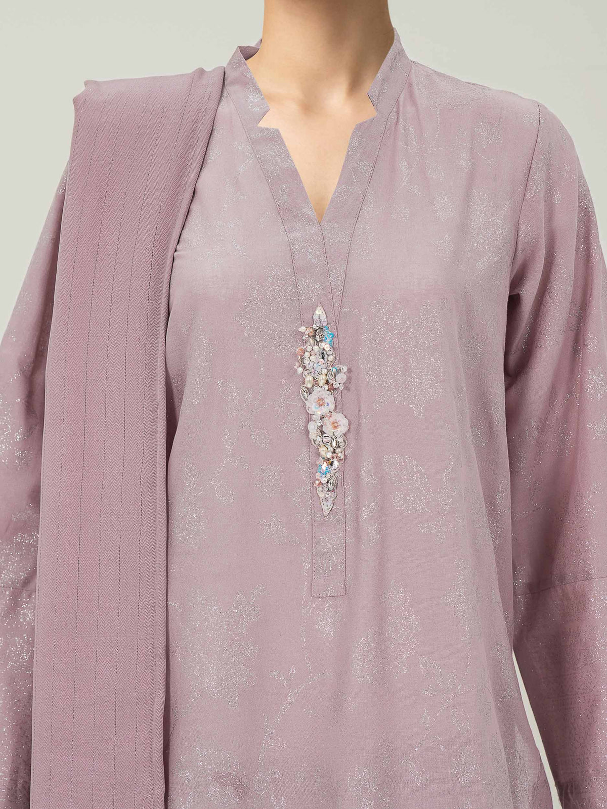 3 Piece Khaddar- Embellished (Pret)