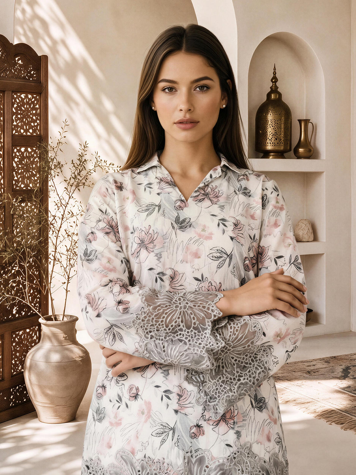 Viscose Co-ord Set- Embroidered