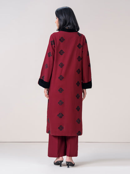 2 Piece Jacquard Suit- Embroidered (Pret)