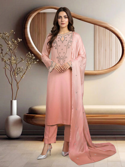 3 Piece Grip Suit- Embroidered (Pret)