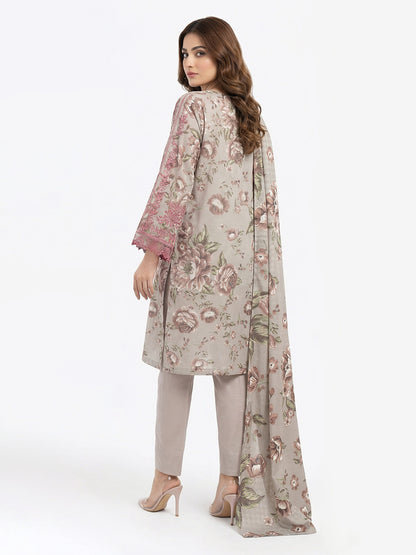 3 Piece Khaddar Suit- Embroidered (Pret)