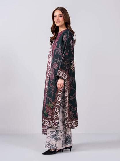 3 Piece Slub Khaddar Suit- Embroidered (Pret)