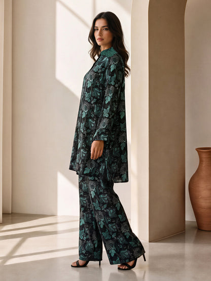 Viscose Co-ord Set- Embroidered