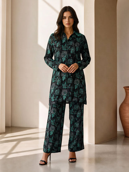 Viscose Co-ord Set- Embroidered