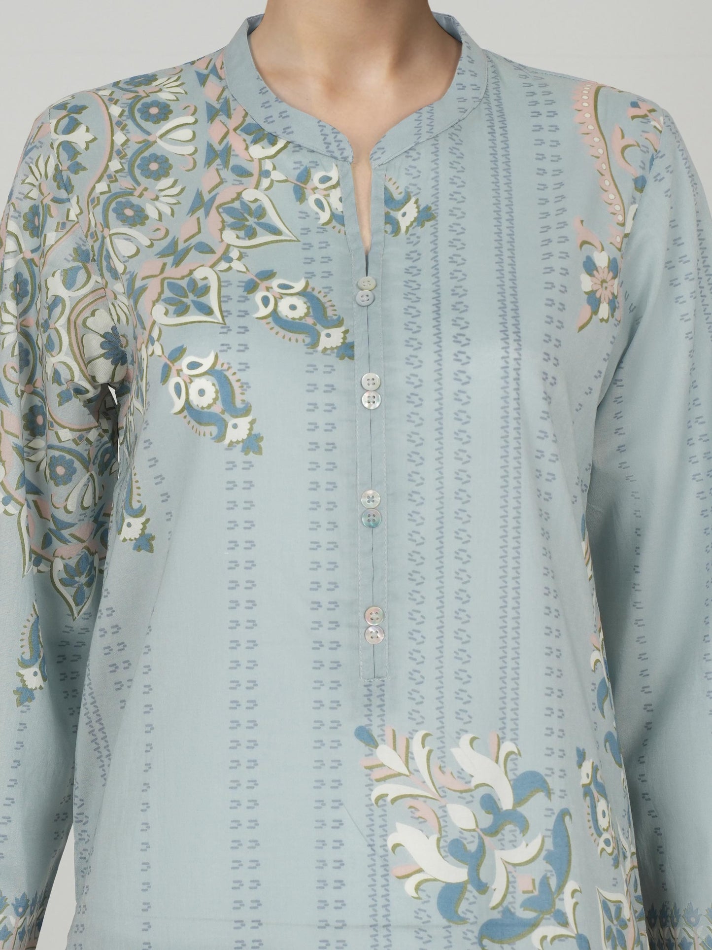 2 Piece Cambric Suit- Embroidered (Pret)