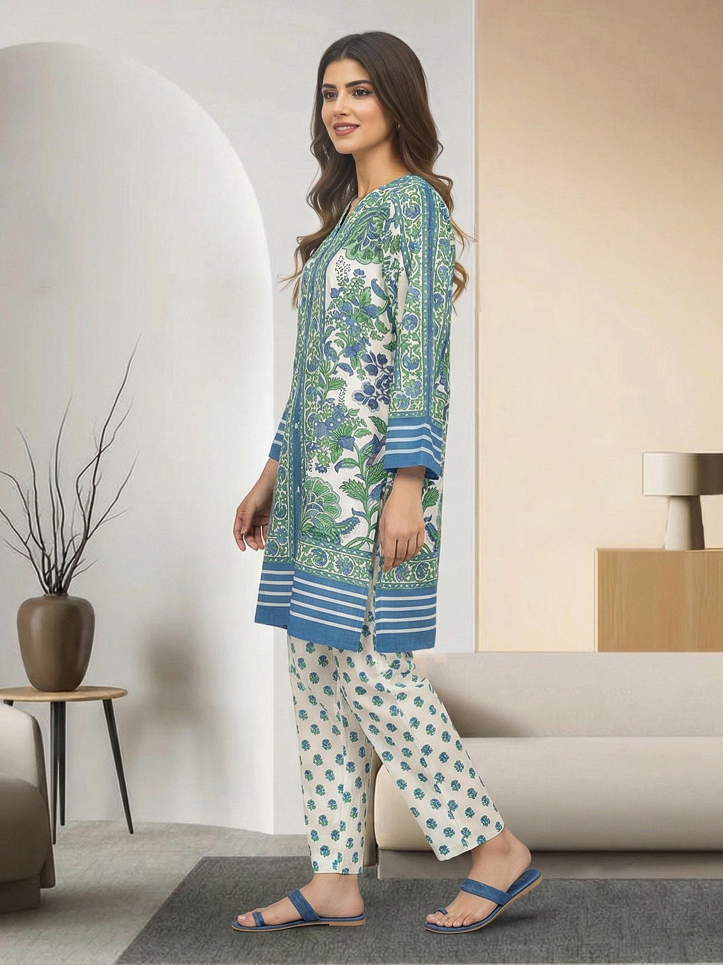 2 Piece Lawn Suit (Pret)