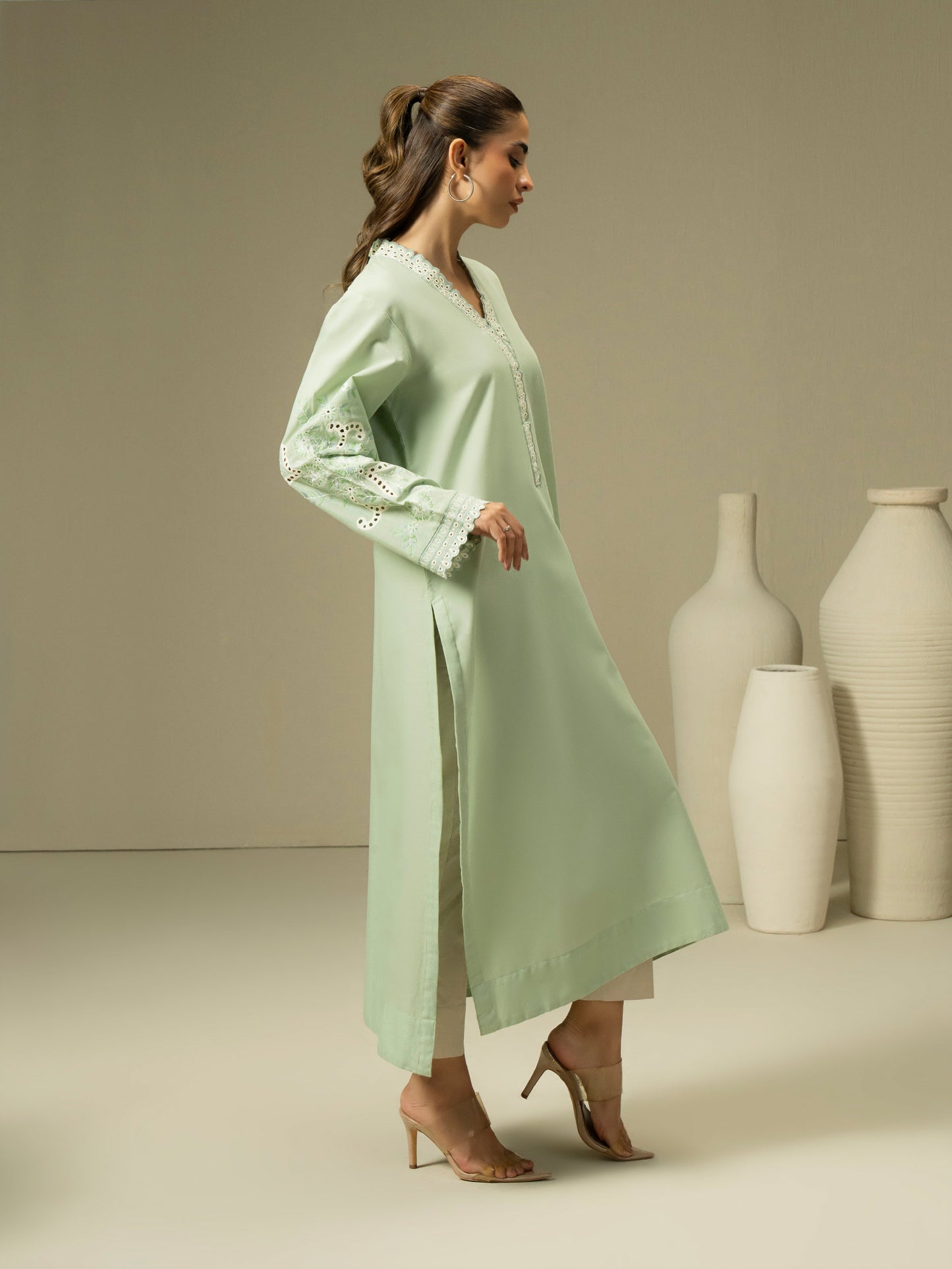 Khaddar Shirt-Embroidered (Pret)