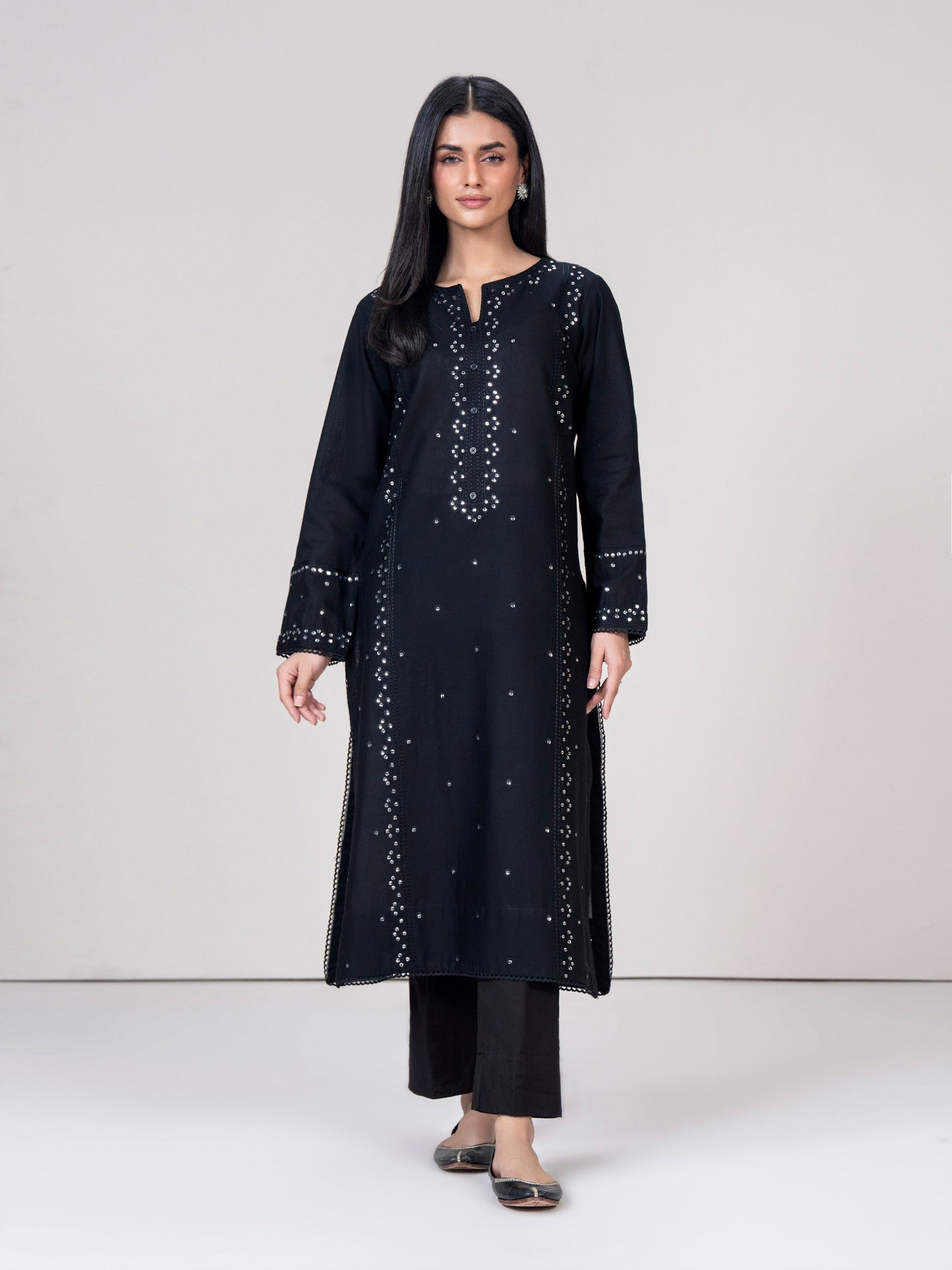 Khaddar Shirt- Embroidered (Pret)