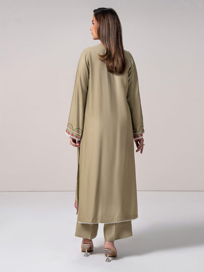 2 Piece Crepe Suit- Embroidered (Pret)