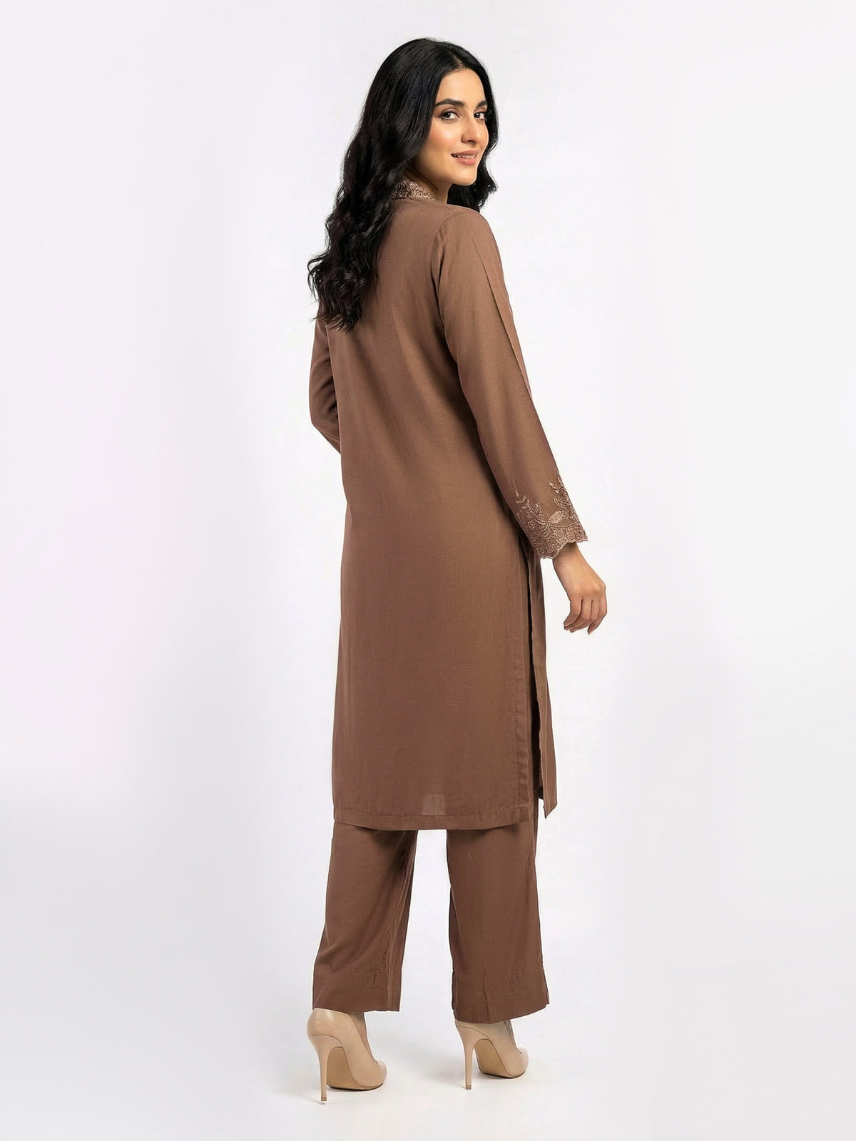 2 Piece Crepe- Embroidered (Pret)