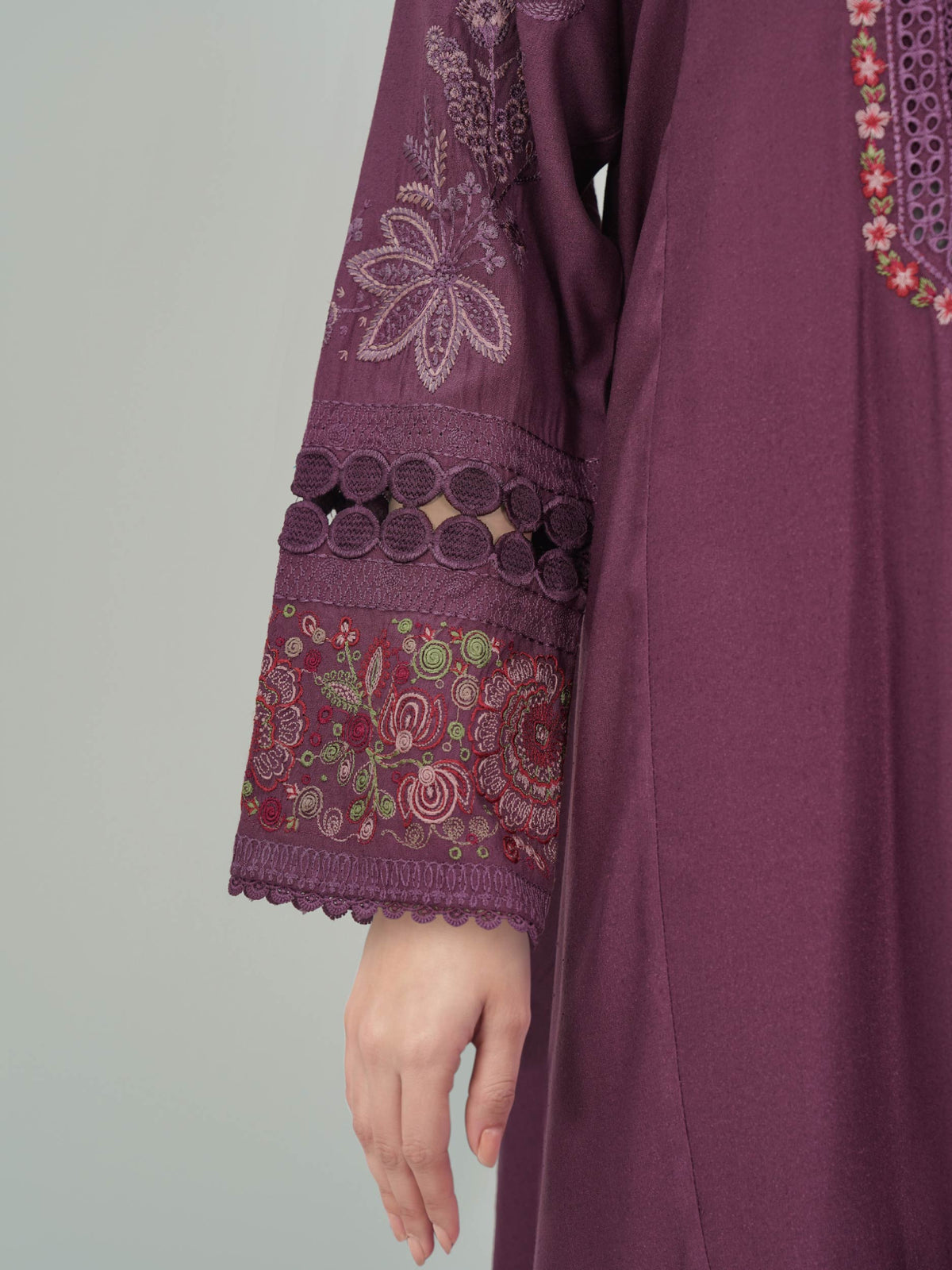 3 Piece Karandi Suit- Embroidered (Pret)