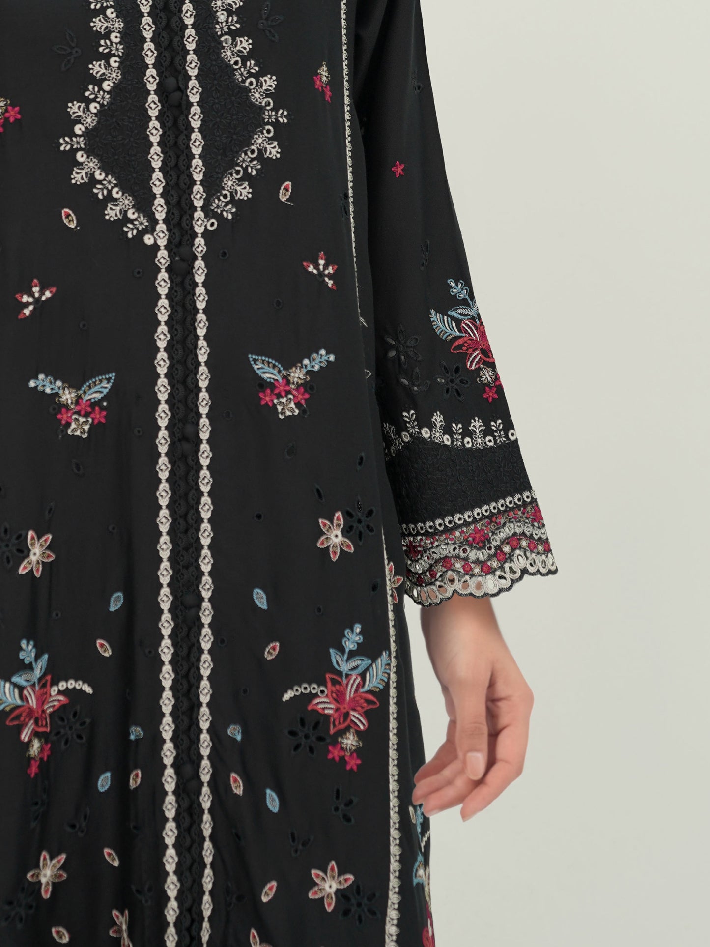 2 Piece Crepe Suit- Embroidered (Pret)