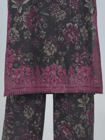 3 Piece Lawn Slub Suit (Pret)
