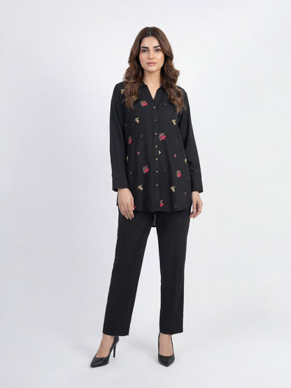 Crepe Kurti- Embroidered (Pret)