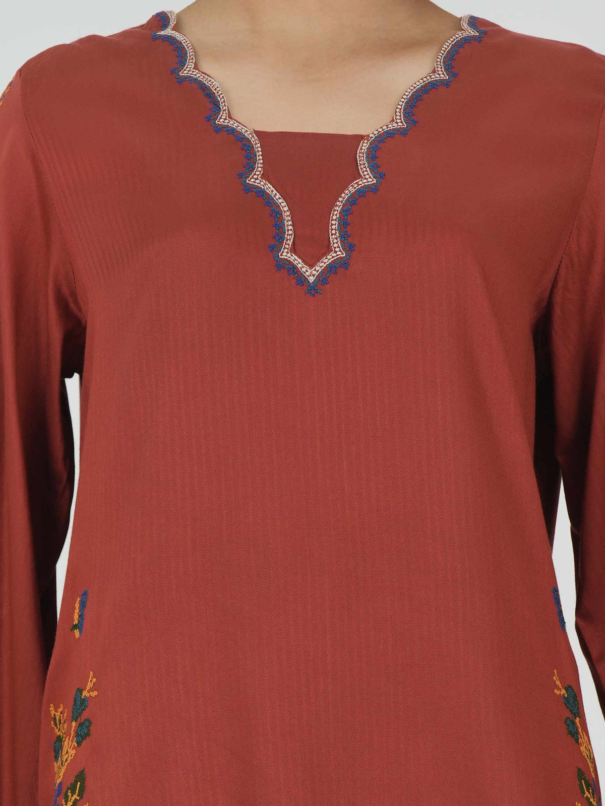 Crepe Kurti- Embroidered