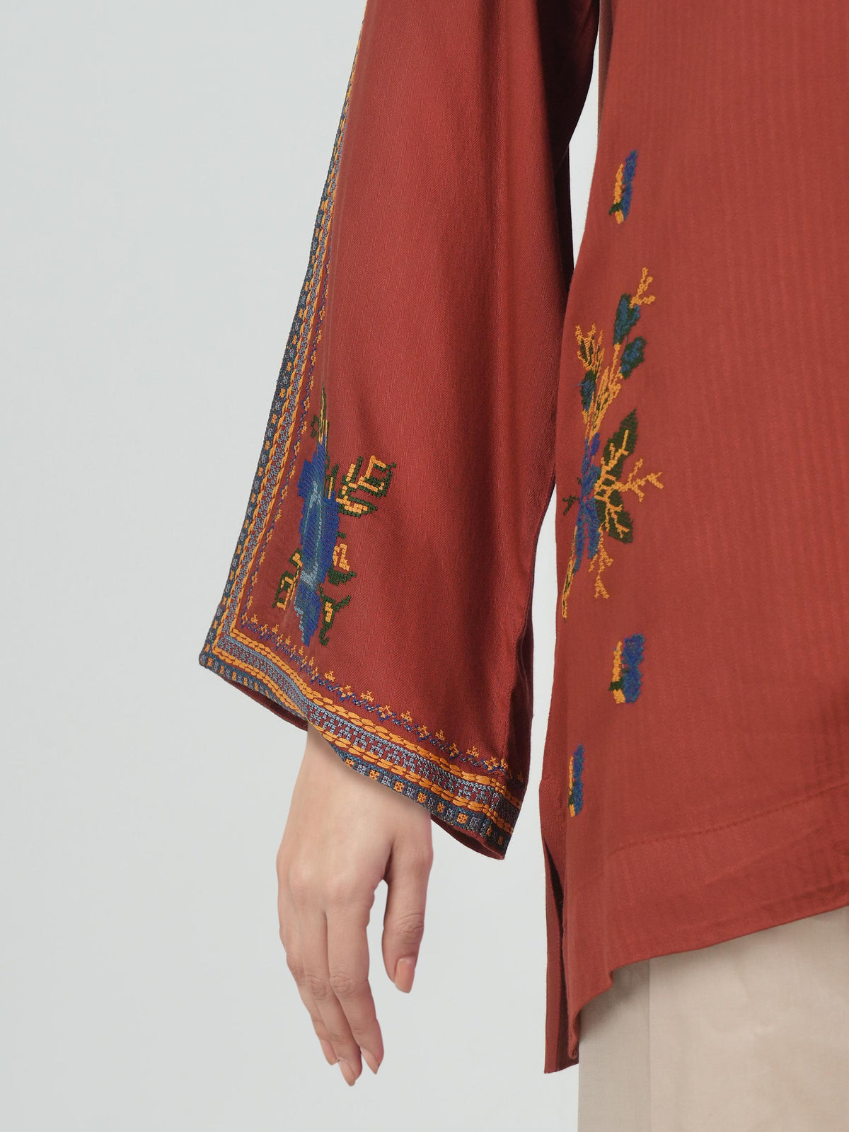 Crepe Kurti- Embroidered