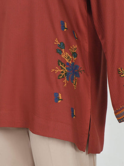 Crepe Kurti- Embroidered
