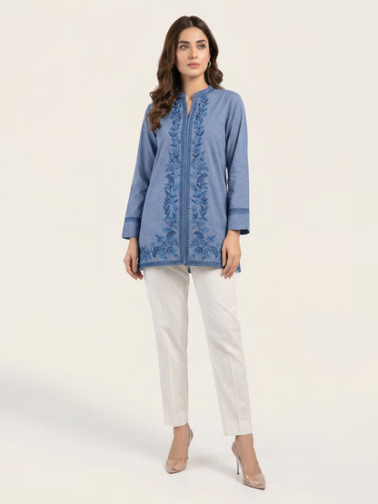 Dobby Kurti- Embroidered (Pret)