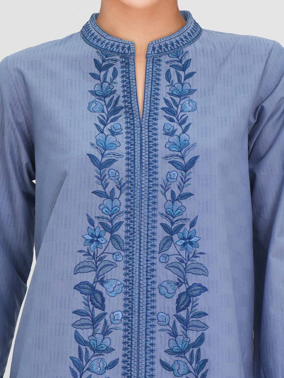 Dobby Kurti- Embroidered (Pret)