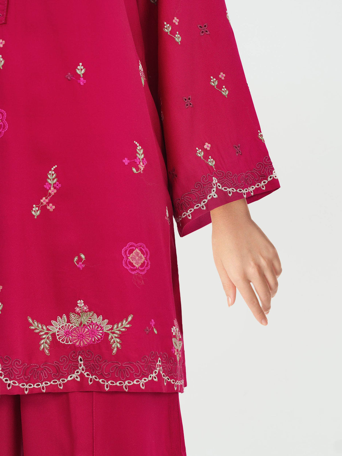 2 Piece Crepe Suit- Embroidered (Pret)