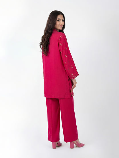 2 Piece Crepe Suit- Embroidered (Pret)