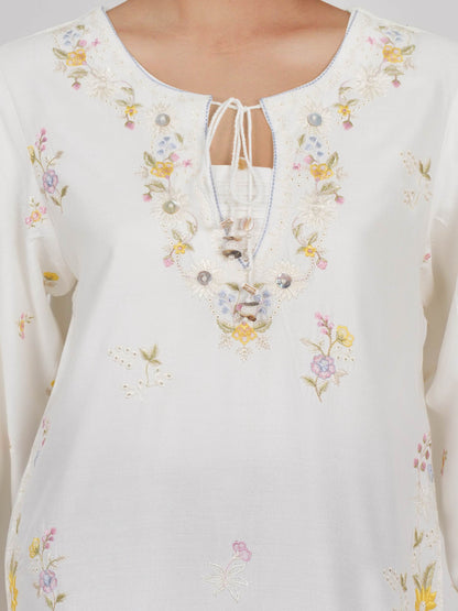 Crepe Kurti- Embroidered (Pret)