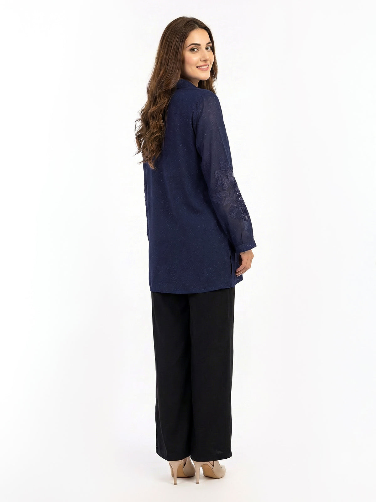 Yarn Dyed Kurti- Embroidered (Pret)