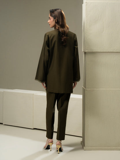 Khaddar Co-ord Set- Embroidered