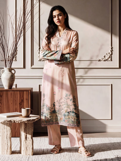2 Piece Silk Suit- Embroidered (Pret)