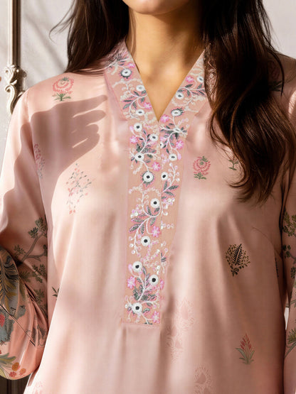 2 Piece Silk Suit- Embroidered (Pret)