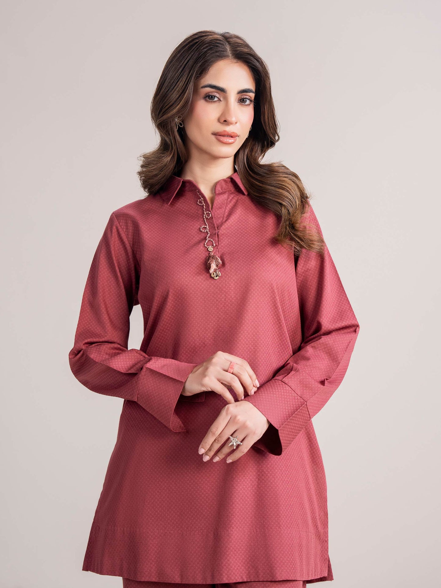 Self Jacquard Co-ord Set