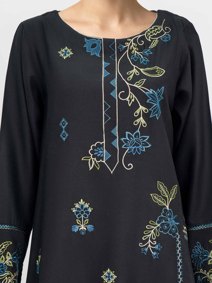 Crepe Kurti-Embroidered (Pret)