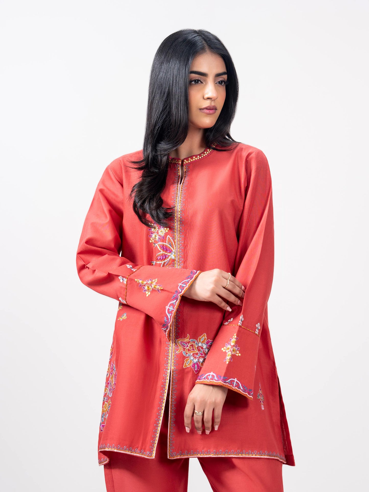 Khaddar Co ord set- Embroidered