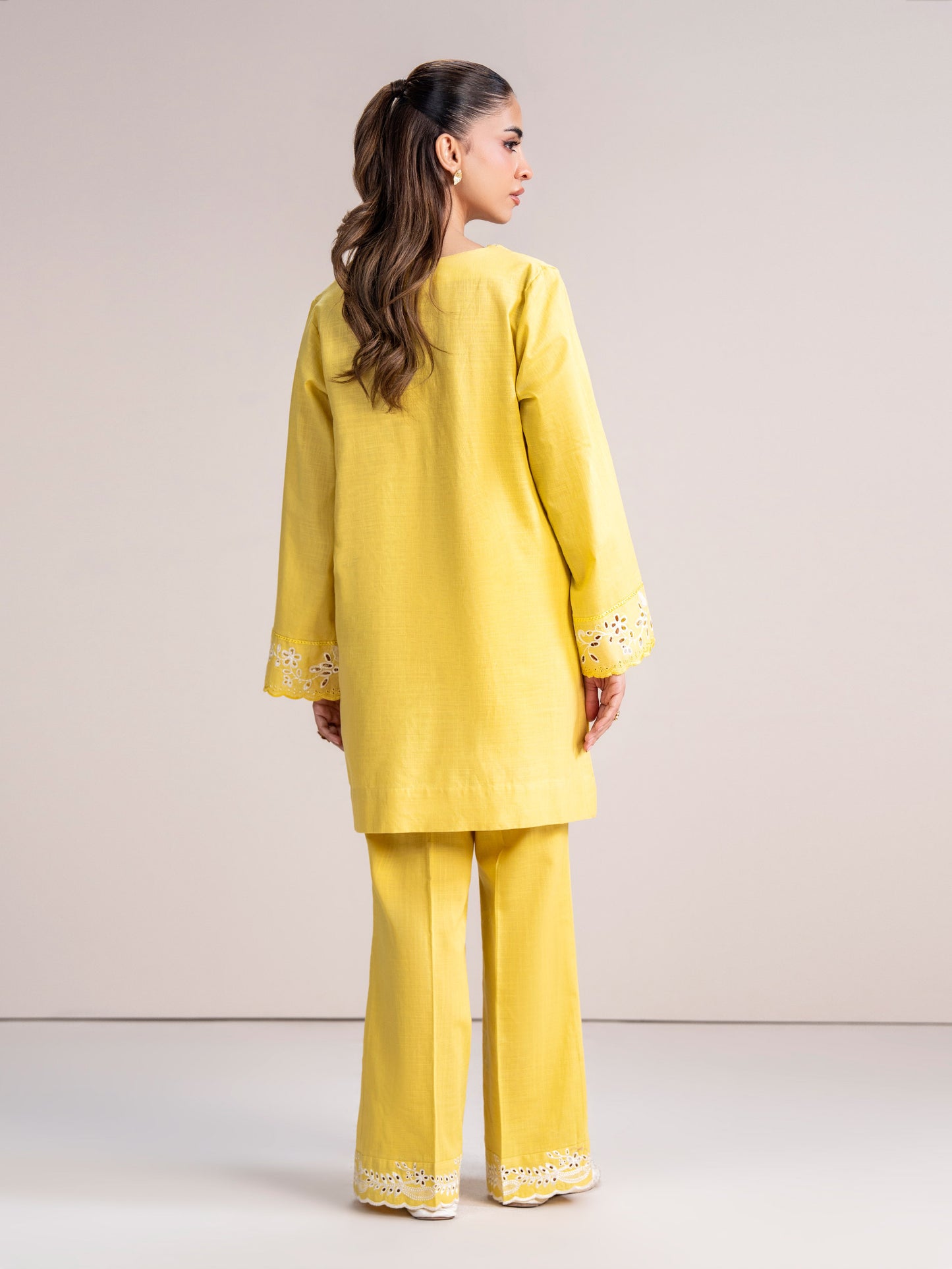 2 Piece Slub Khaddar Suit- Embroidered (Pret)