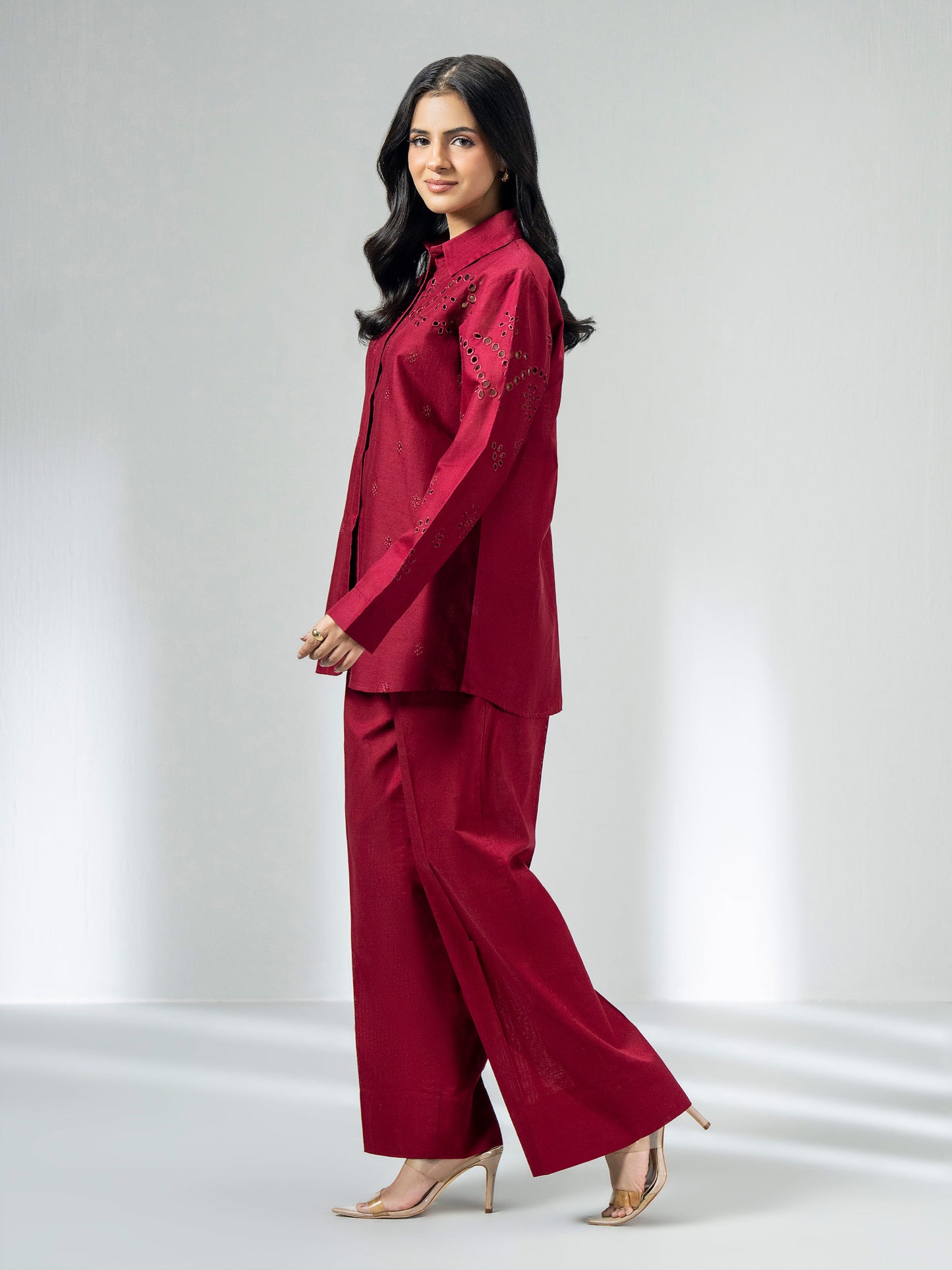 Khaddar Co-ord Set- Embroidered