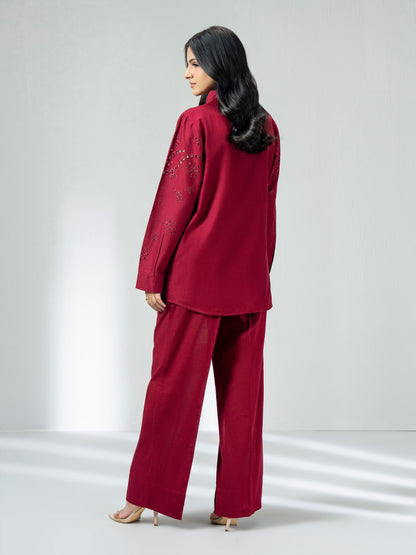 Khaddar Co-ord Set- Embroidered