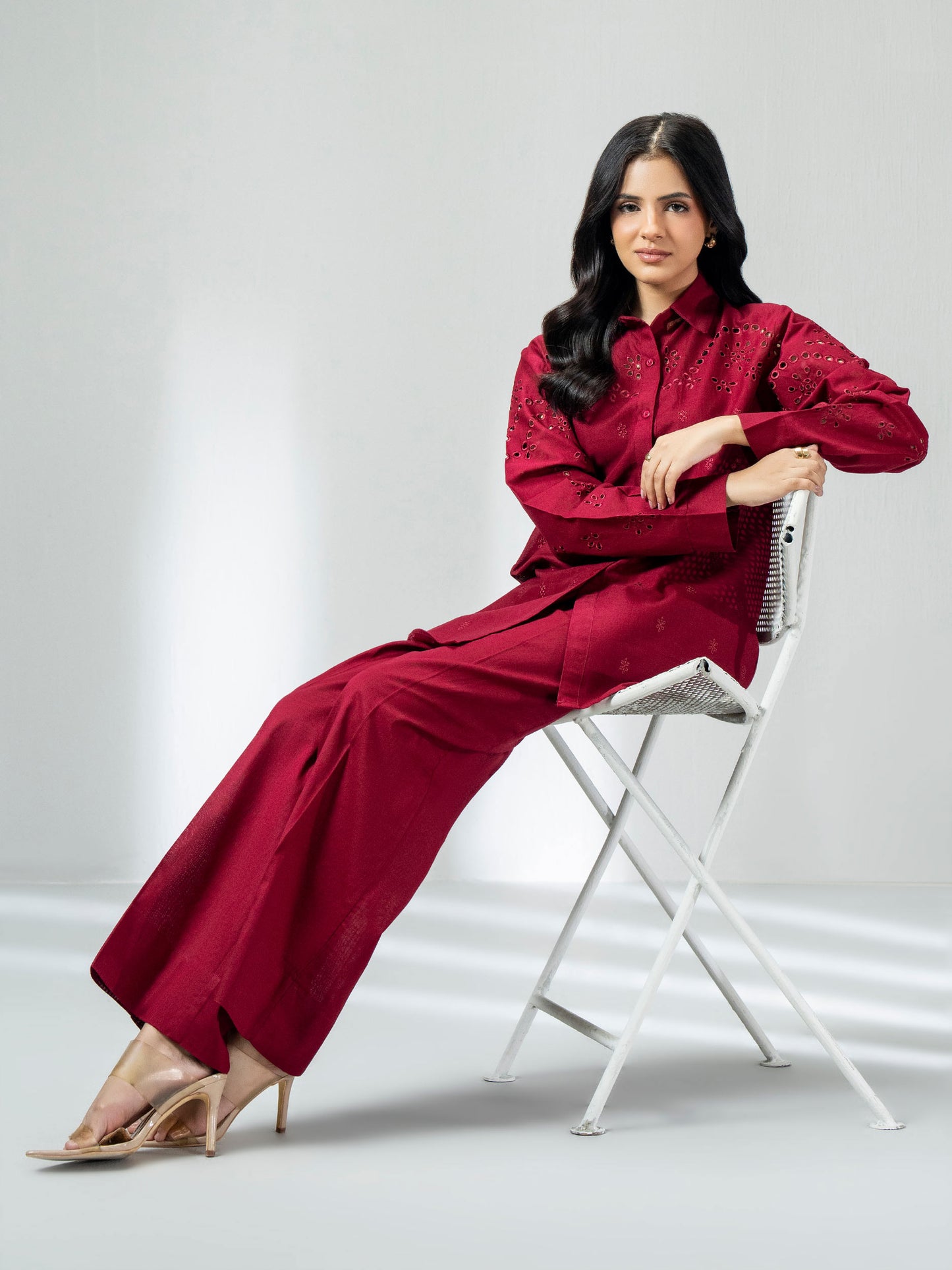 Khaddar Co-ord Set- Embroidered