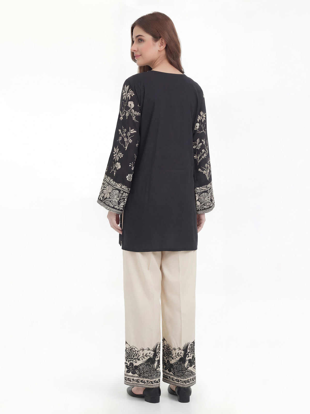 Crepe Co-ord Set- Embroidered