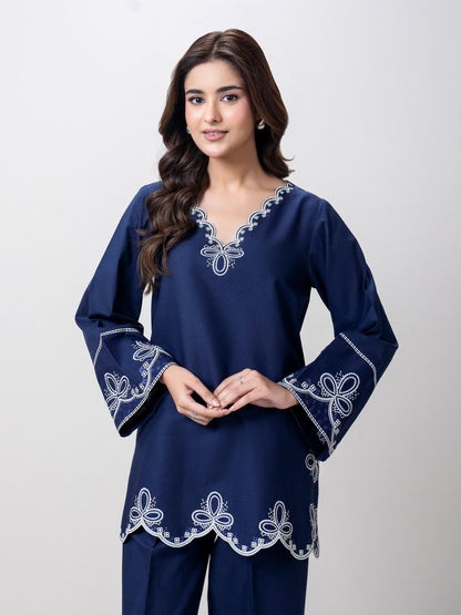 Dobby Co-ord Set- Embroidered