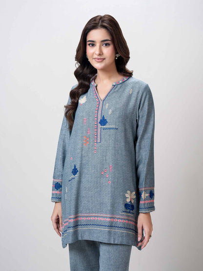 Yarn Dyed Co-ord Set- Embroidered