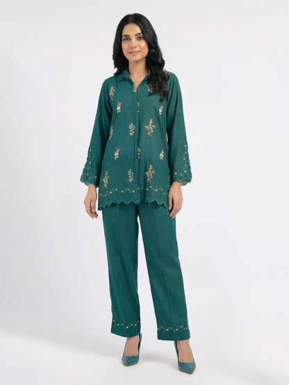 Karandi Co-ord set- Embroidered