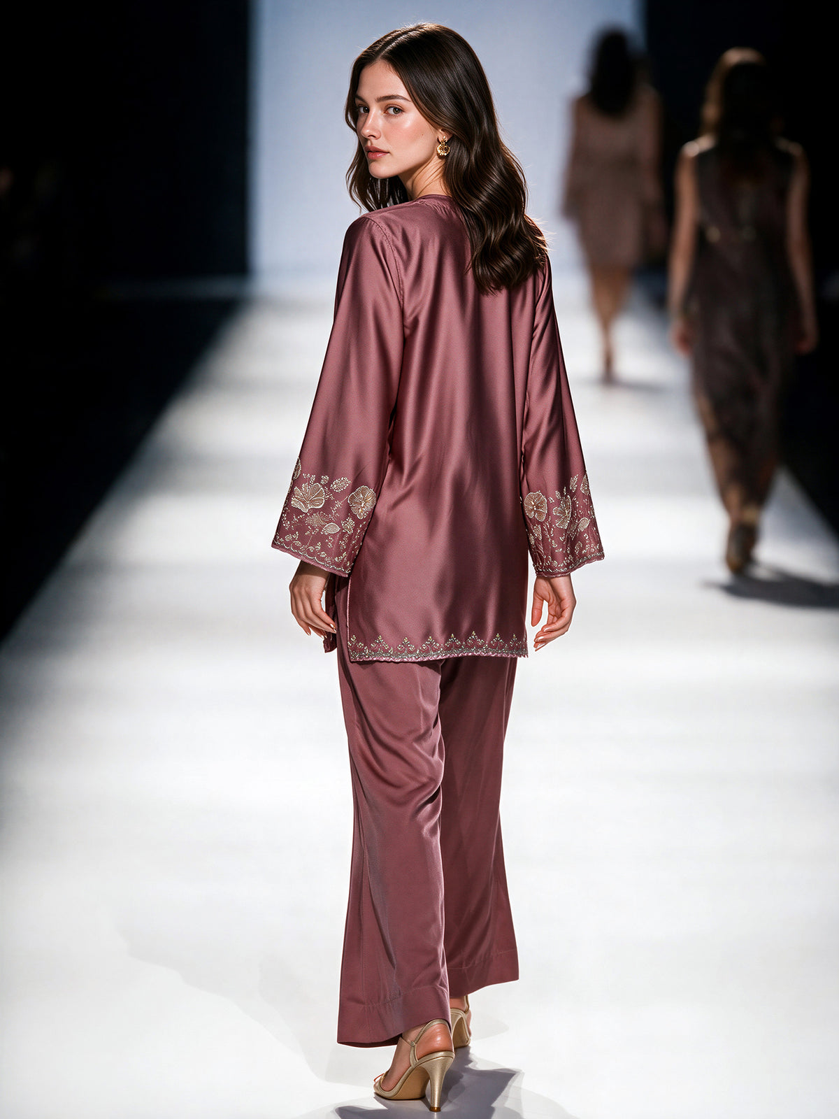 2 Piece Silk Premium Suit- Embroidered (Pret)