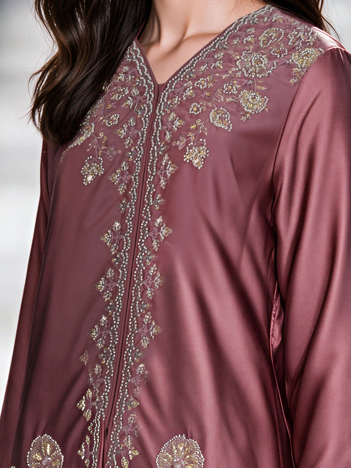 2 Piece Silk Premium Suit- Embroidered (Pret)