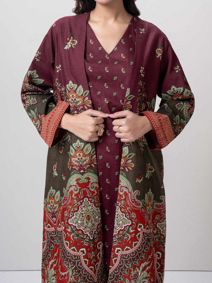 2 Piece Cardigan Khaddar Suit (Pret)