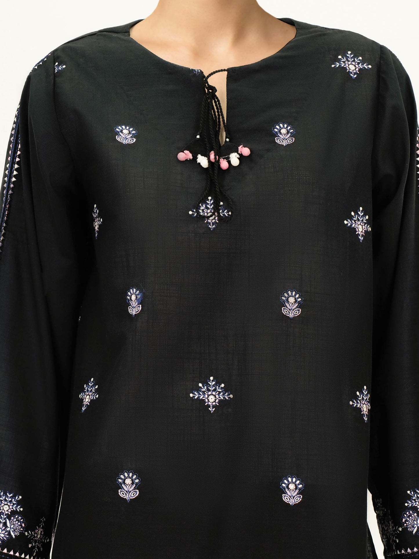 Lawn Slub Kurti- Embroidered (Pret)