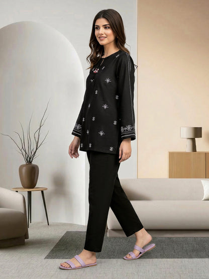 Lawn Slub Kurti- Embroidered (Pret)