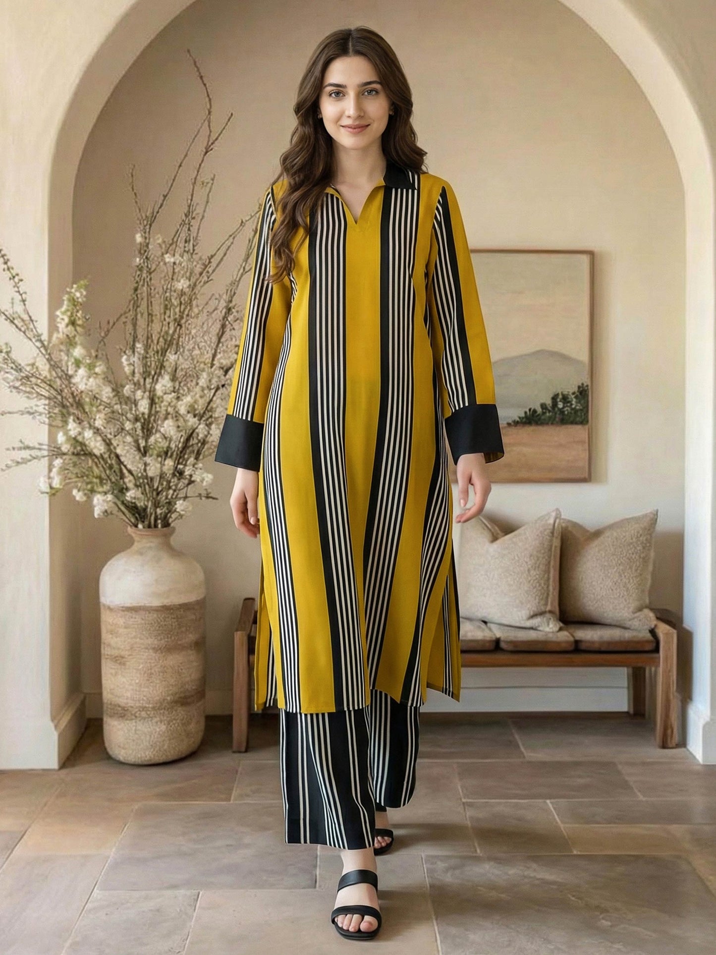 2 Piece Viscose Suit (Pret)