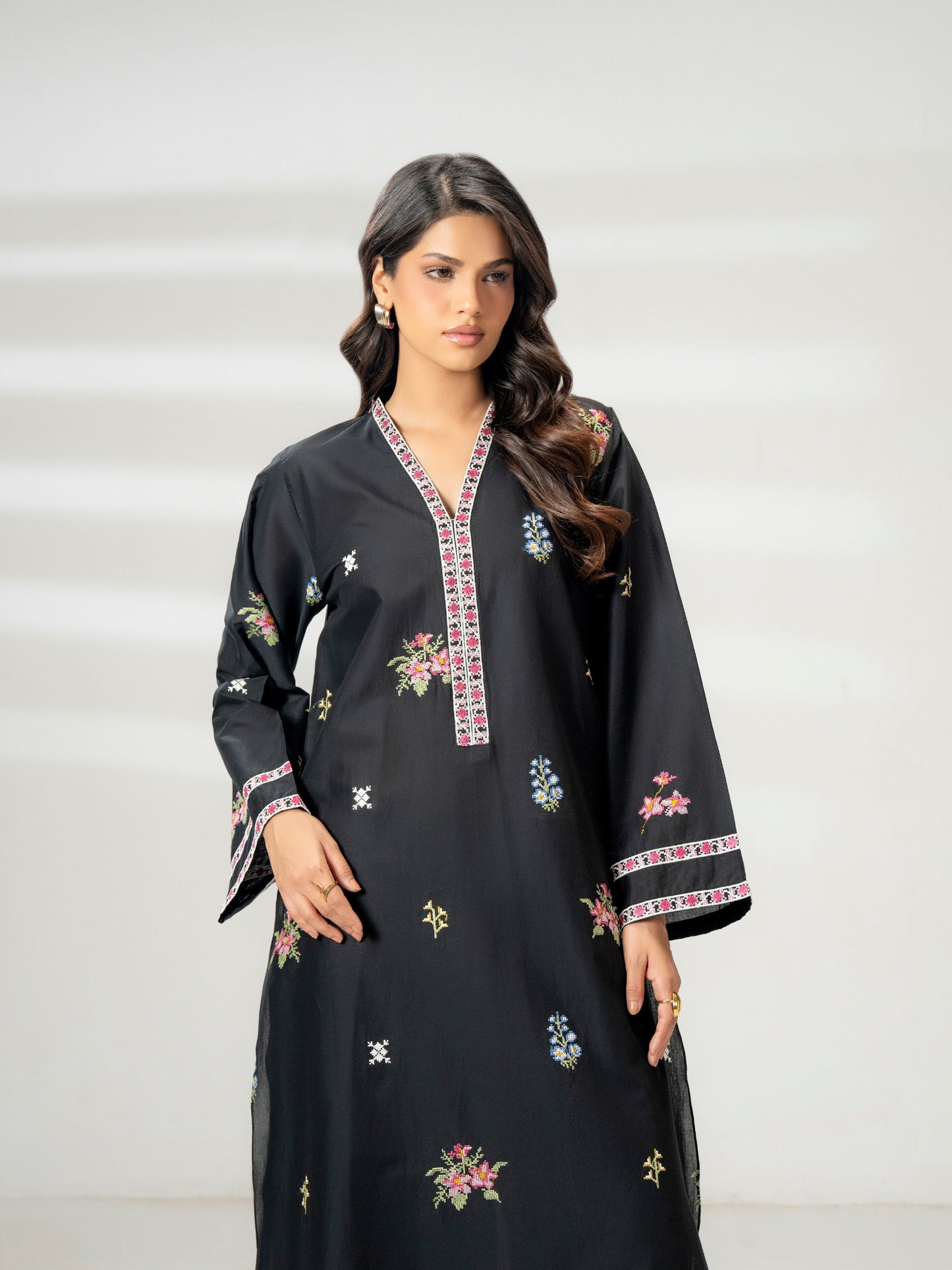 Cambric Shirt-Embroidered (Pret)