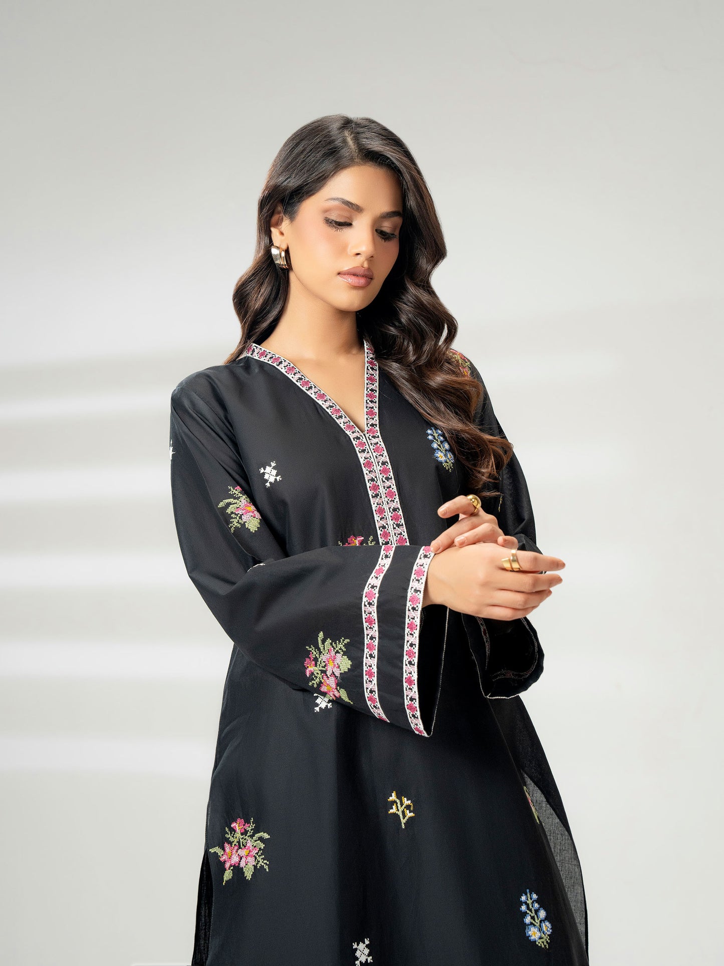 Cambric Shirt-Embroidered (Pret)