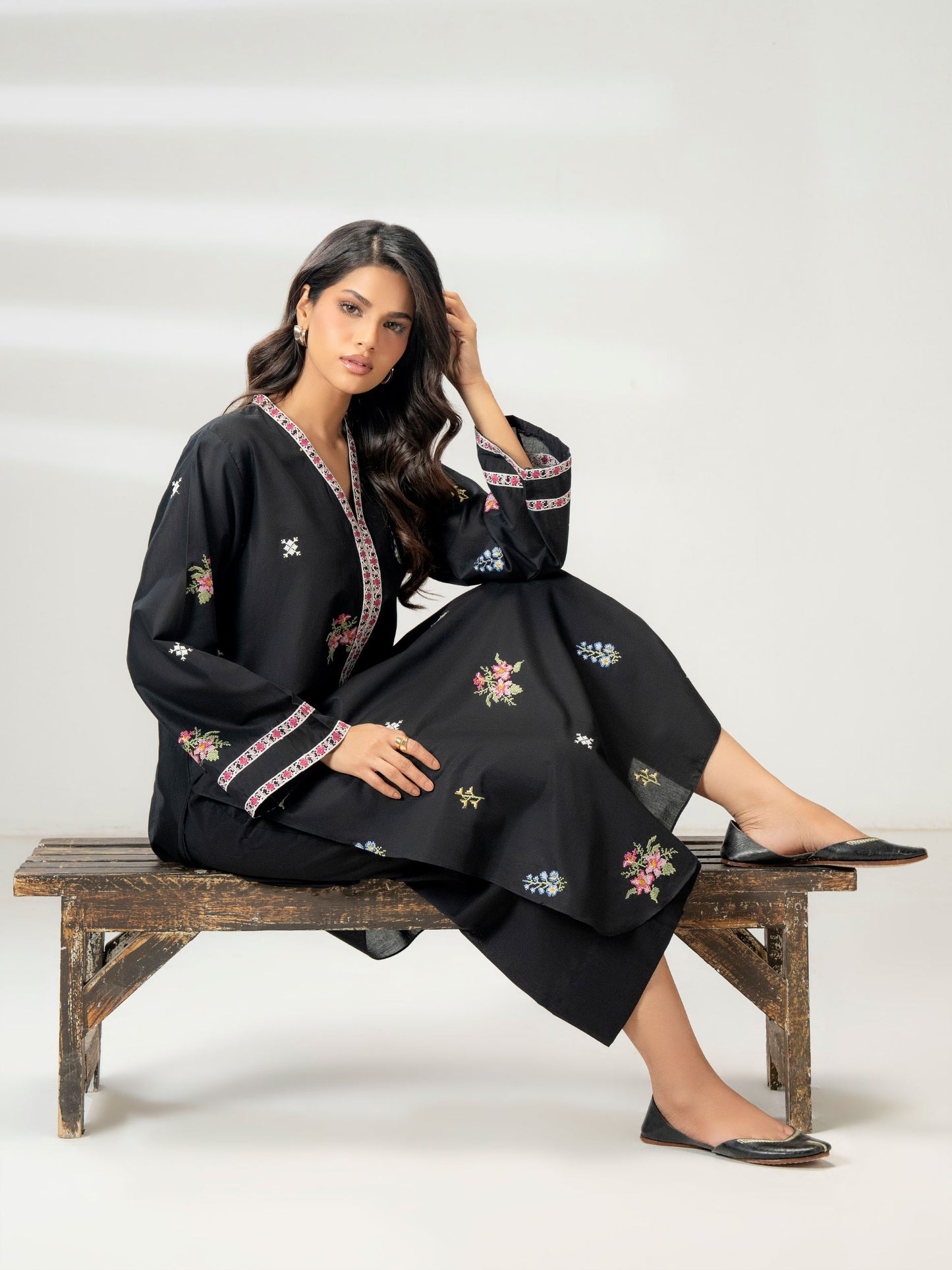 Cambric Shirt-Embroidered (Pret)